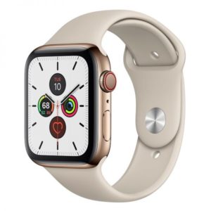 Apple Watch S5 LTE 44mm – New – Viền thép dây cao su Apple Watch S5 LTE 44mm – New – Viền thép dây cao su