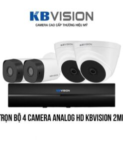 Trọn bộ 4 camera Analog HD KBVISION 2MP giá rẻ