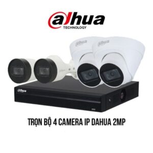 Trọn bộ 4 camera IP Dahua 2MP