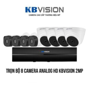 Trọn bộ 8 camera Analog HD KBVISION 2MP giá rẻ