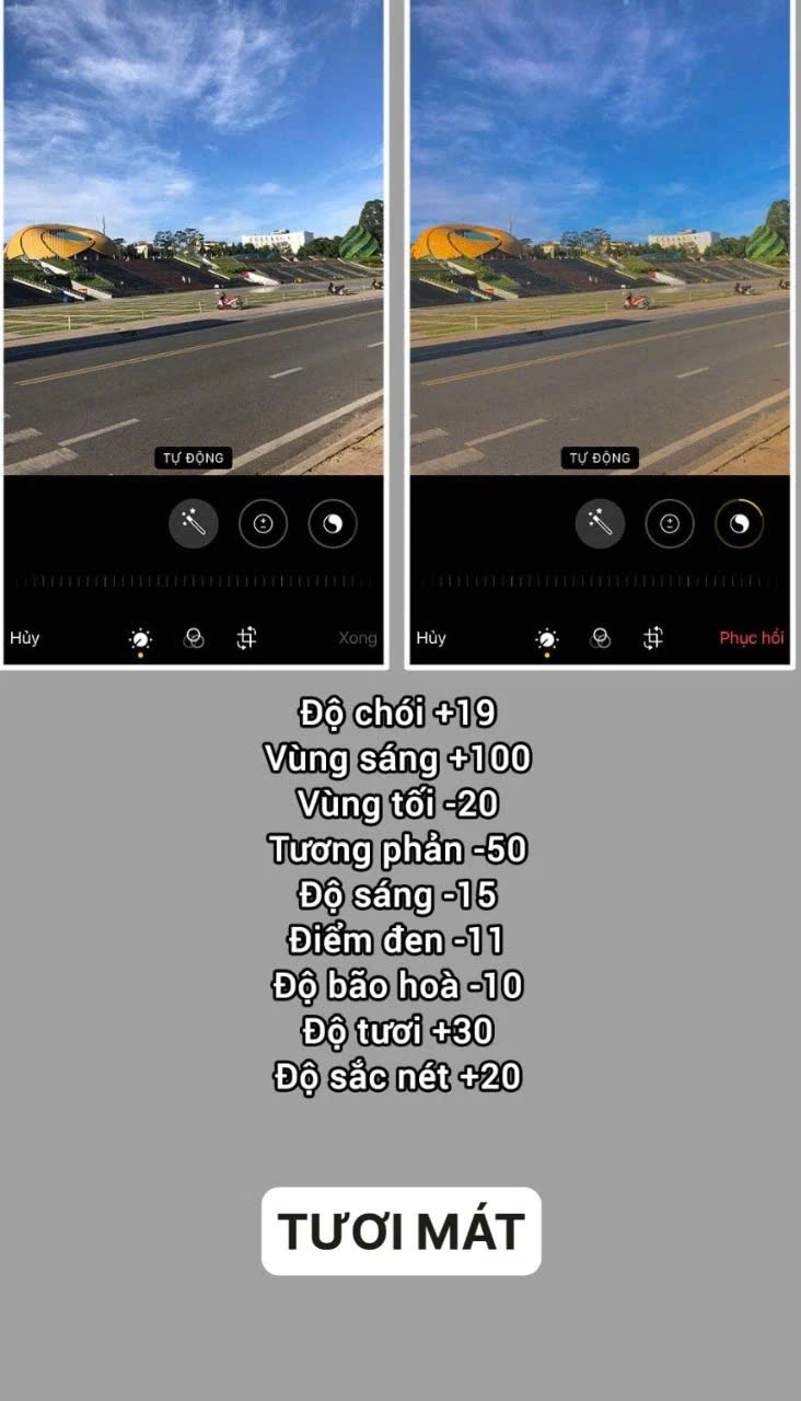 Công thức chỉnh ảnh đẹp iPhone