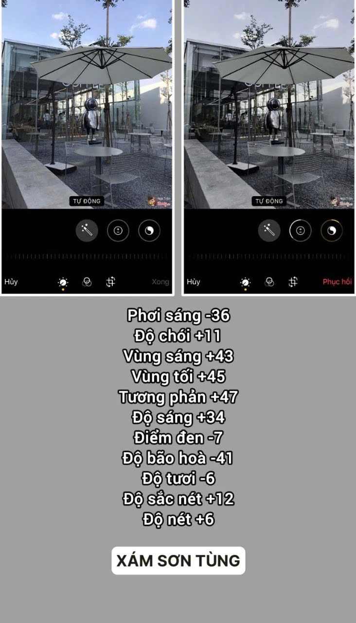 Công thức chỉnh ảnh đẹp iPhone