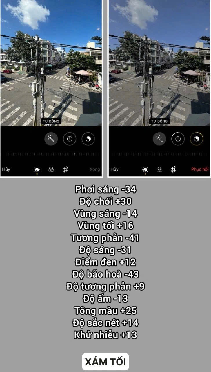 Công thức chỉnh ảnh đẹp iPhone