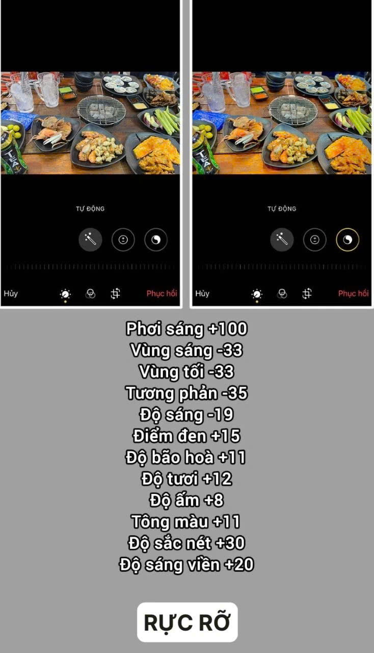 Công thức chỉnh ảnh đẹp iPhone