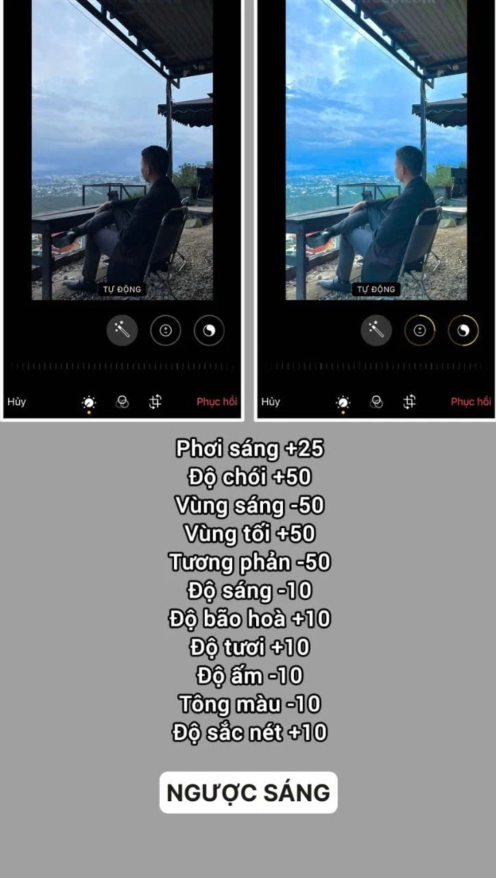 Công thức chỉnh ảnh đẹp iPhone