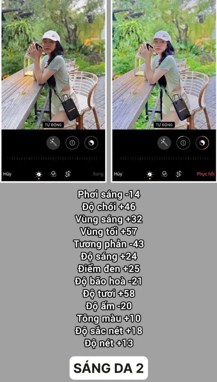 Công thức chỉnh ảnh đẹp iPhone